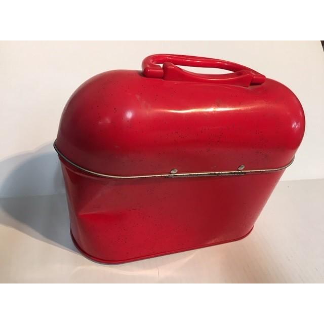 不二家（FUJIYA） ◎不二家ペコちゃん 角丸ブリキ缶 赤色 Any time