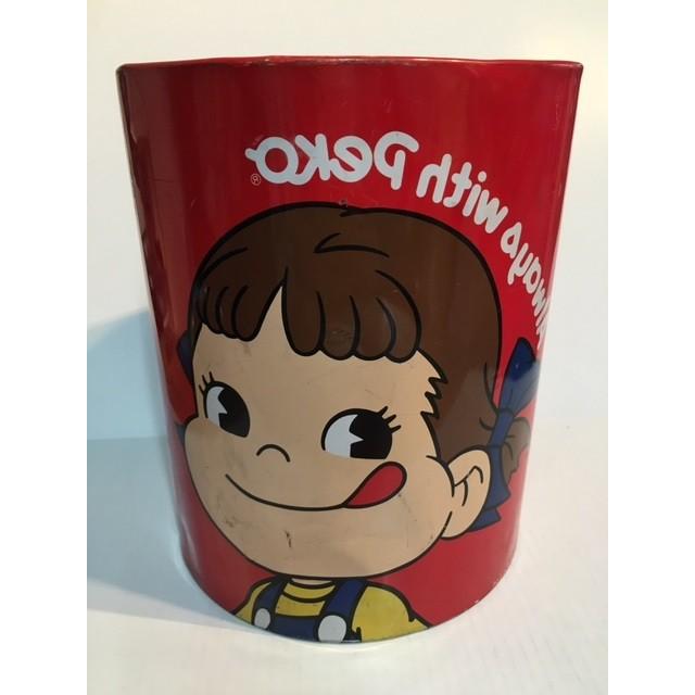 不二家（FUJIYA） ◎不二家ペコちゃん ブリキ缶 赤色シンプル Always