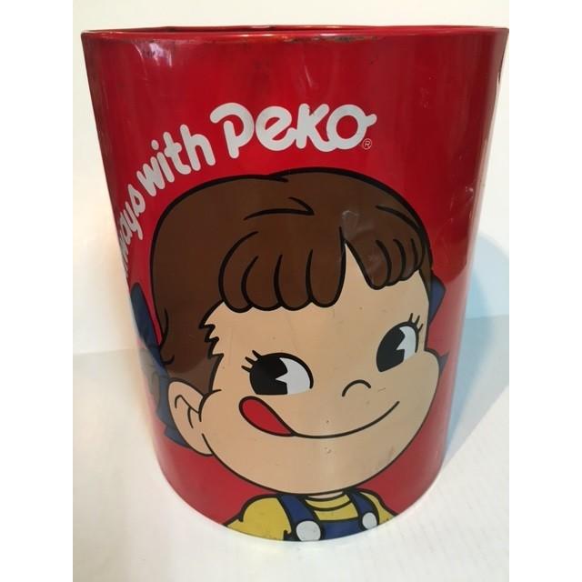 不二家（FUJIYA） ◎不二家ペコちゃん ブリキ缶 赤色シンプル Always