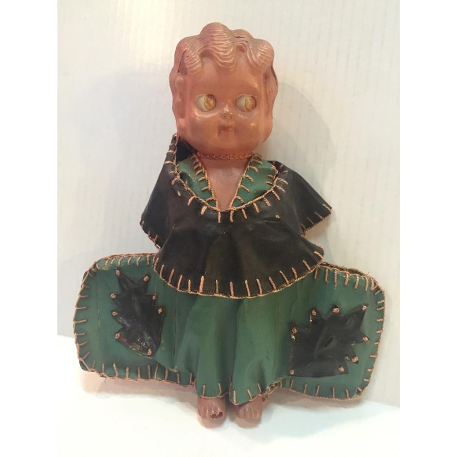 セルロイド人形 緑の洋服をの婦人 : アンティークマイク - 通販
