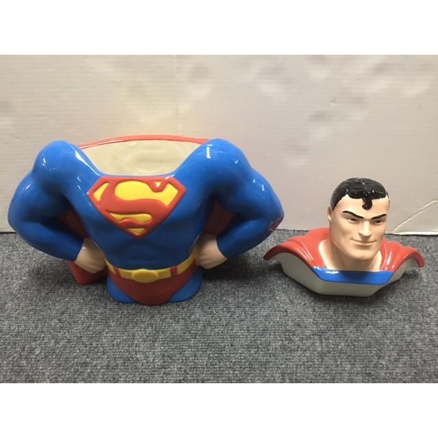 スーパーマン クッキージャー 陶器製 Superman : アンティークマイク 