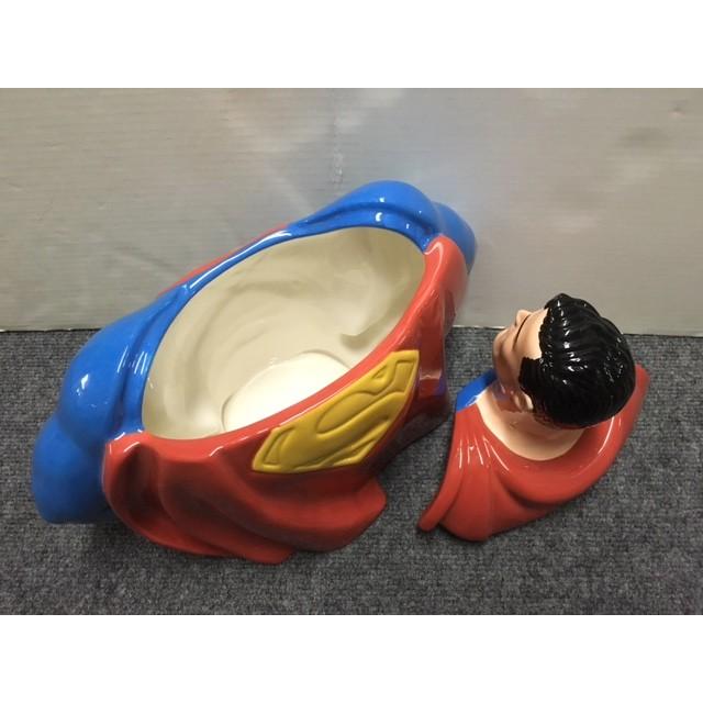 スーパーマン クッキージャー 陶器製 Superman : アンティークマイク 