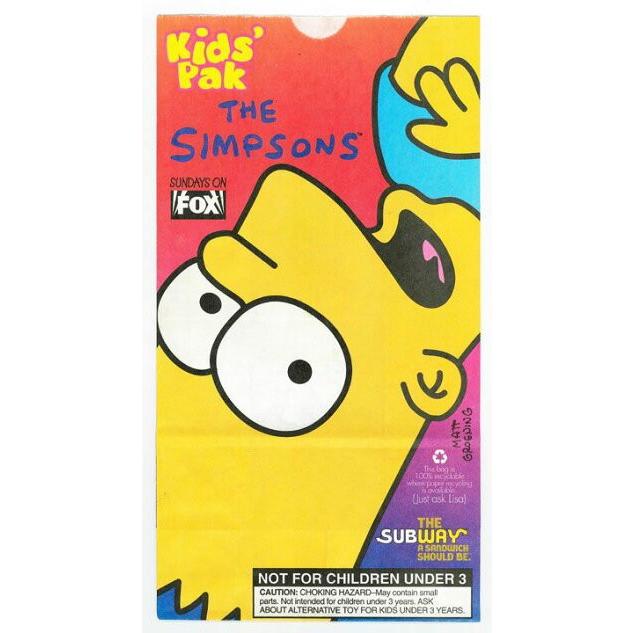 シンプソンズ The Simpsons 海外サブウェイkid Spac 紙袋 ５枚セット 未使用 アメキャラ アメコミ アメリカン雑貨 アメリカ雑貨 Subway アンティークマイク 通販 Yahoo ショッピング