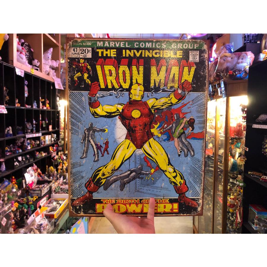 ブリキ看板 MARVEL マーベル アイアンマン アメリカ雑貨 アメ雑 インテリア アメコミ マンガ 4562436844512