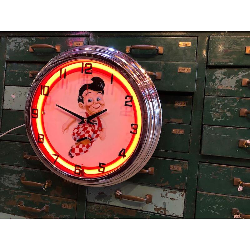 Big Boy Neon Clock ビッグボーイ ネオン時計 : アンティーク
