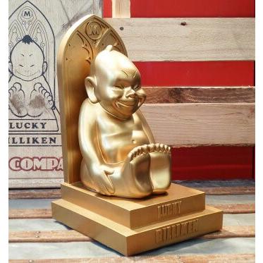 ビリケン ラッキー Billiken レジン 製置物 大 ゴールド