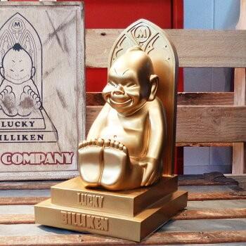 ビリケン ラッキー Billiken レジン 製置物 大 ゴールド