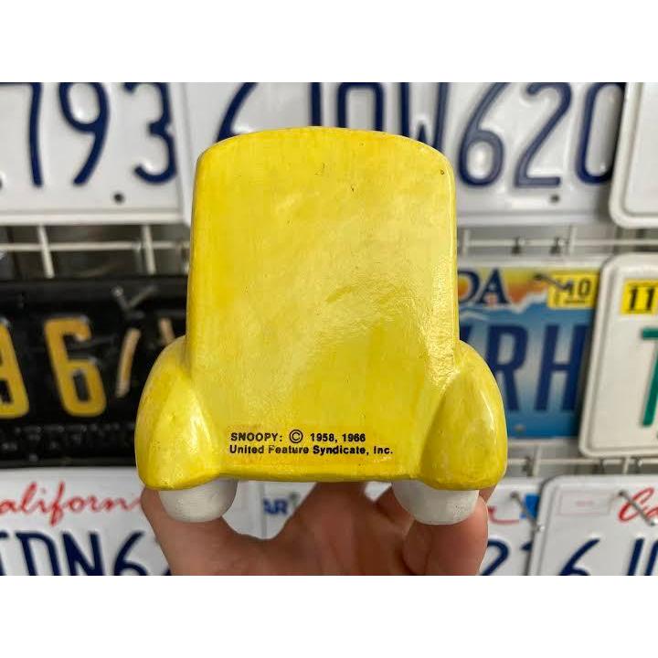 スヌーピー バンク 黄色 貯金箱 陶器 ビンテージ 車 the Express 日本