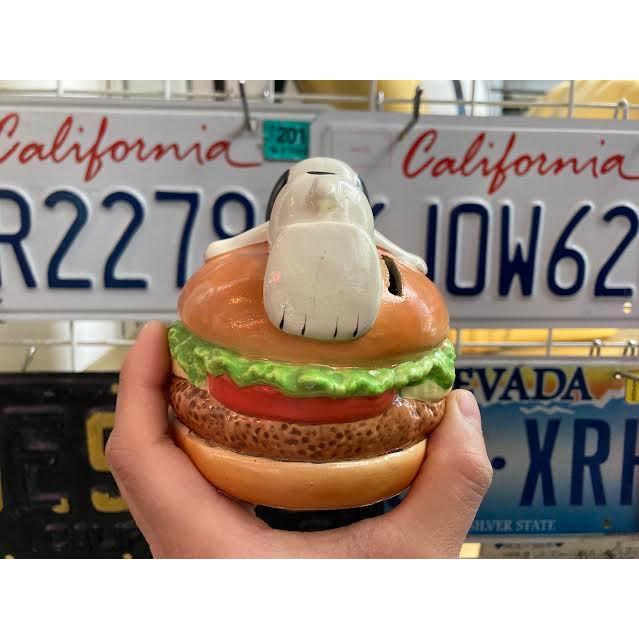 スヌーピー バンク 貯金箱 ハンバーガー 陶器 ビンテージ Snoopy スヌーピー バンク 貯金箱 ハンバーガー 陶器 ビンテージ Snoopy