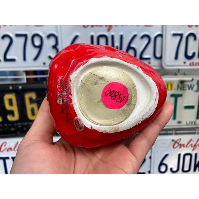 スヌーピー バンク 貯金箱 ストロベリー 陶器 ビンテージ Snoopy Bank