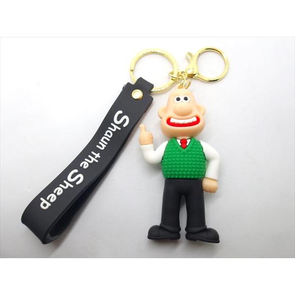 【ひつじのショーン/Shaun the Sheep】ウォレス フィギュア付きキーホルダー 人形  ウォレスとグルミット ファッション雑貨 海外直輸入 アメ雑 | 
