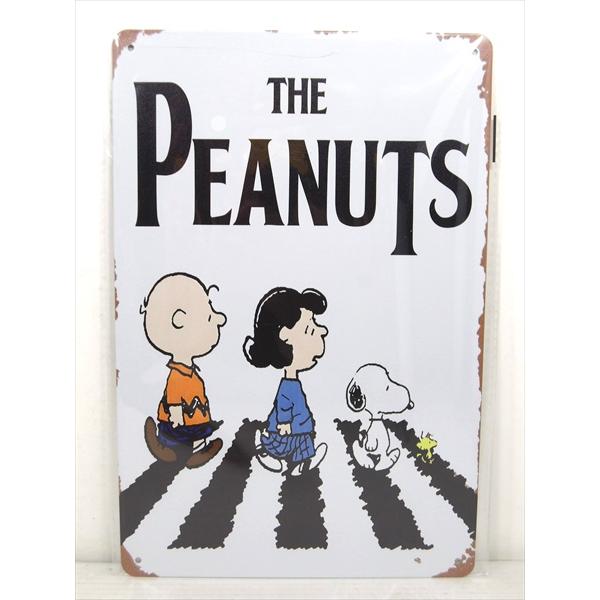 【ブリキ看板/tin plate】PEANUTS THE PEANUTS ABBEY ROAD ブリキプレート ティンプレート ティンパネル ピーナッツ SNOOPY スヌーピー アメリカ雑貨 アメ雑 の商品画像
