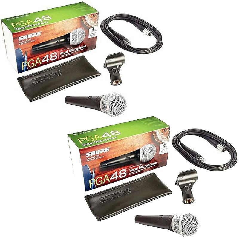 在庫在り 即納可能》SHURE シュアー PGA48XLR 2本セット （キャノン