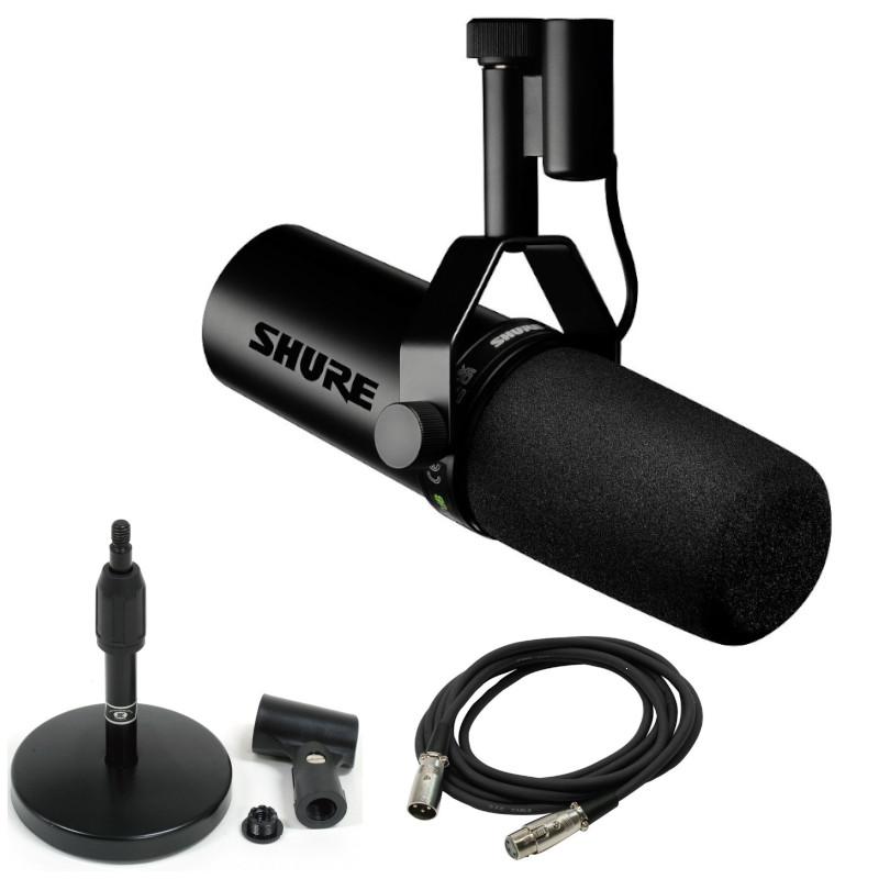 SHURE SM7dB ダイナミックマイク 卓上スタンドXLRケーブル3点セット ダイナミック マイク カーディオイド型 SHURE SM7dB 《国内正規品 2年
