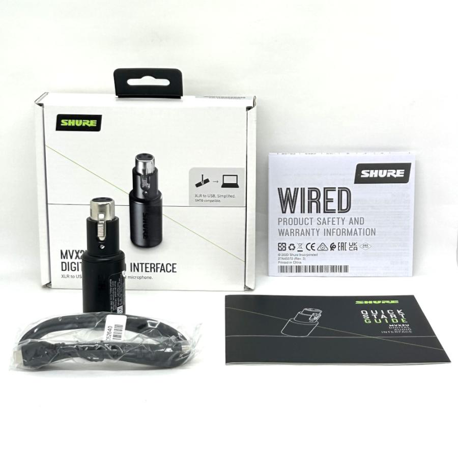 中古品】SHURE シュア MVX2U デジタルオーディオインターフェース