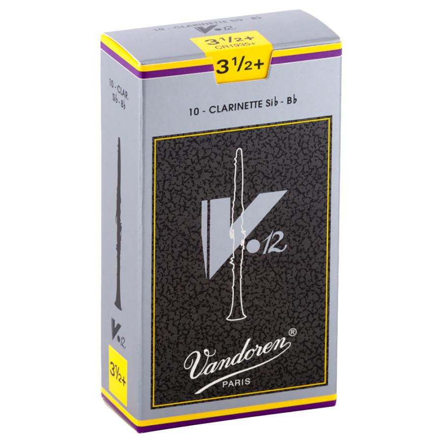 Bbクラリネットリード Vandoren V12 銀箱 硬さ3.5+ 10枚入り 【ポスト