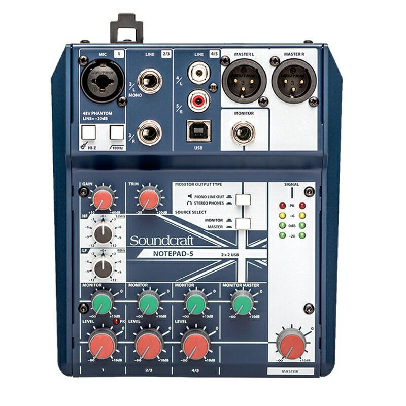 アウトレット品》SOUNDCRAFT アナログ 小型 ミキサー Notepad-5 : 三木