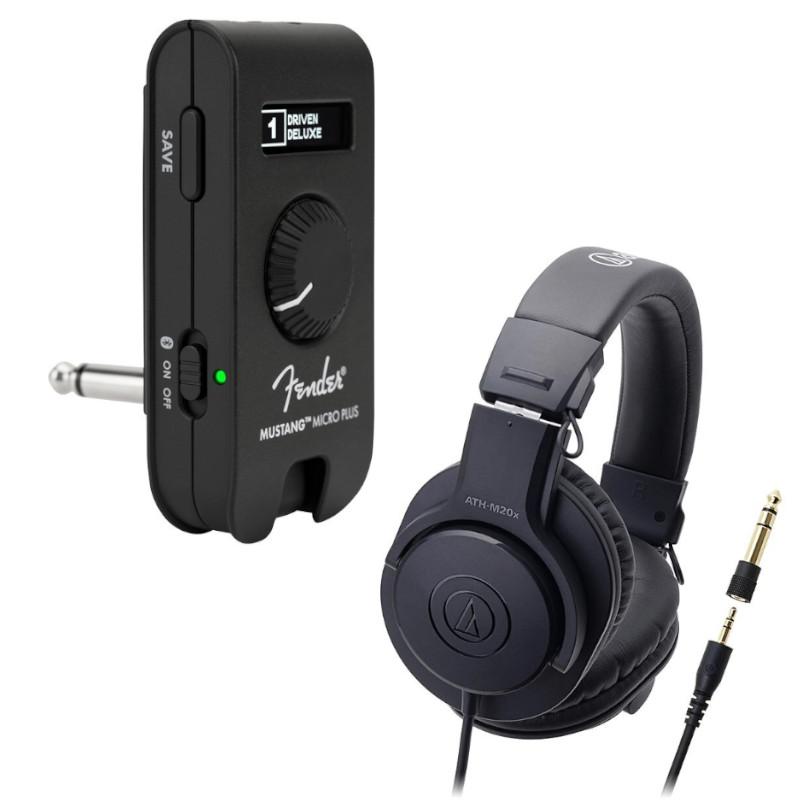 Fender USA フェンダー Mustang Micro Plus + audio-technica ATH-M20X