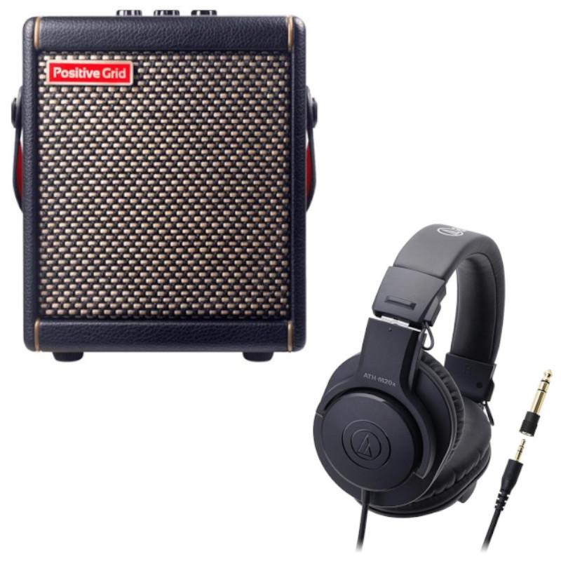 Positive Grid 小型ギターアンプ Spark Mini Black + ヘッドホン ATH 