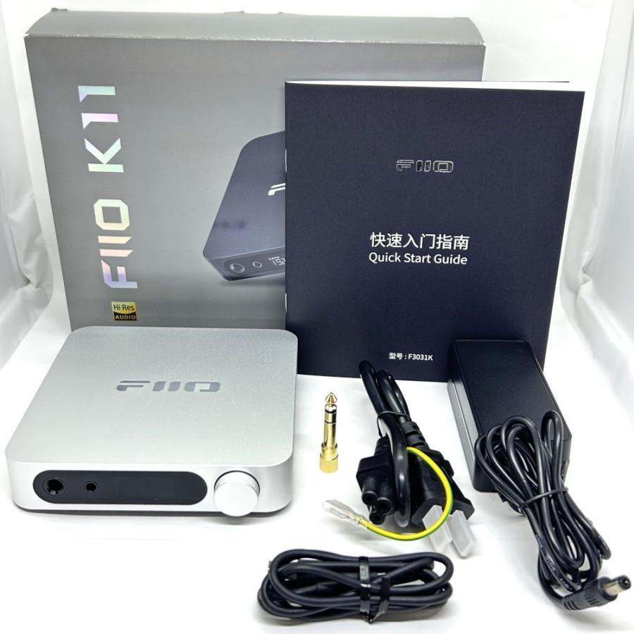 中古品》FIIO DAC内蔵 ヘッドホンアンプ K11 シルバー (FIO-K11 中古品》FIIO DAC内蔵 ヘッドホンアンプ K11 シルバー (FIO-K11