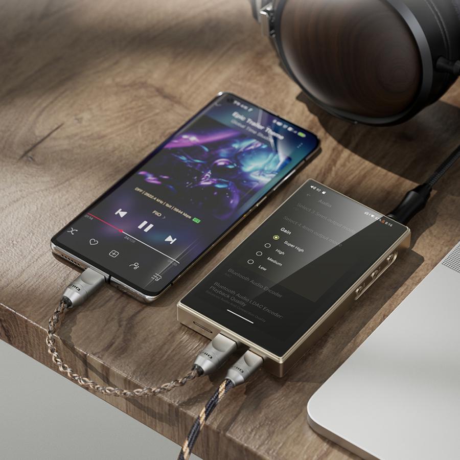 FIIO デジタルオーディオプレーヤー M21 ゴールド + 専用レザーケース