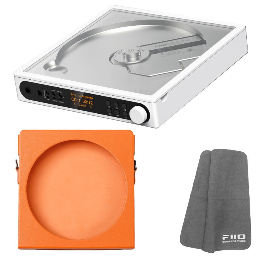 FIIO CDプレーヤー DM15 R2R ホワイト + 専用PUレザーケース NEST-DM15