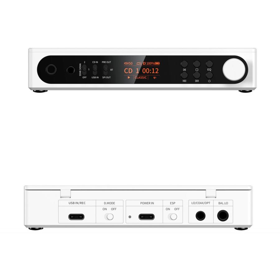 FIIO CDプレーヤー DM15 R2R ホワイト + 専用PUレザーケース NEST-DM15