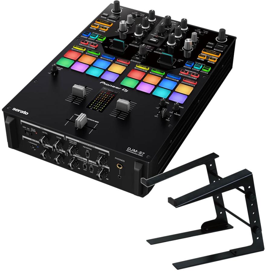 Pioneer DJミキサー DJM-S7 + PCスタンド ダストカバー 《serato DJ