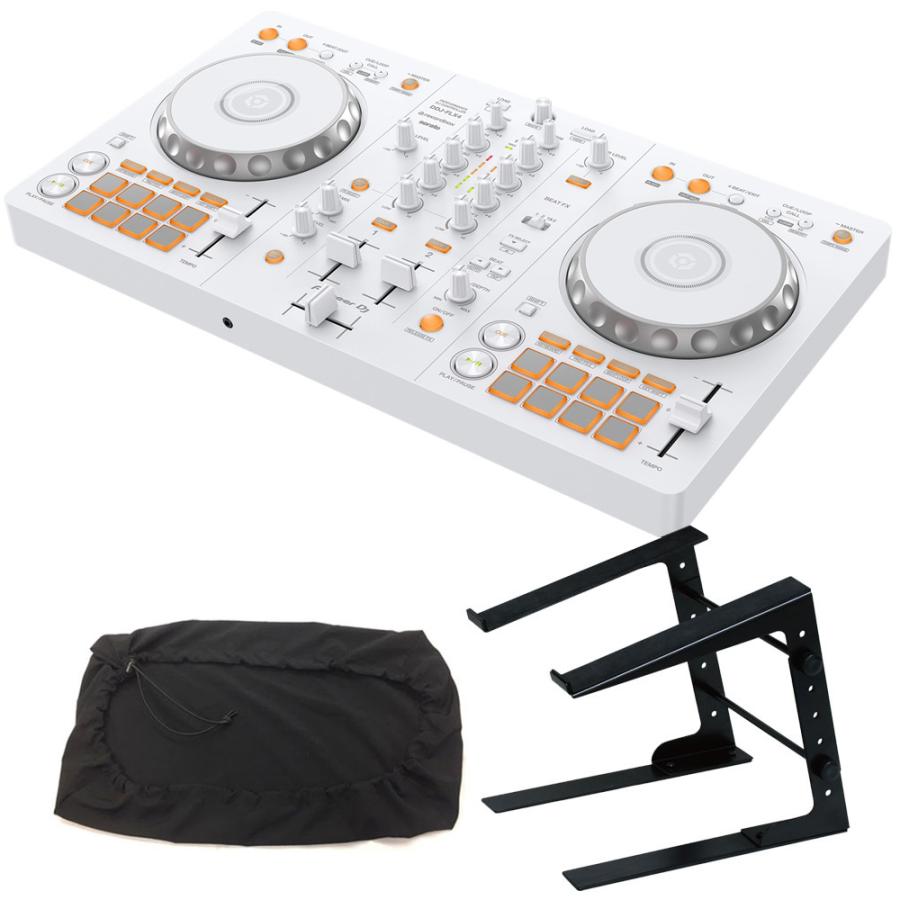 Pioneer DJコントローラー DDJ-FLX4-W (ホワイト) + PCスタンド ダスト