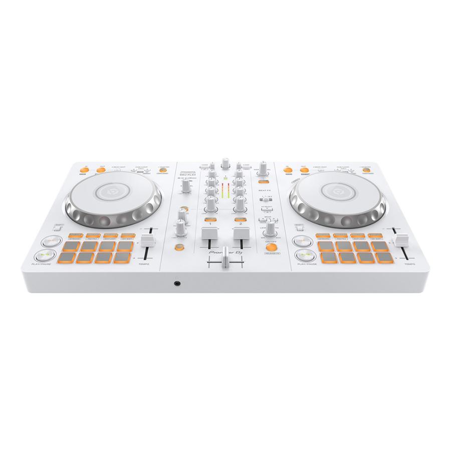 Pioneer DJコントローラー DDJ-FLX4-W (ホワイト) + PCスタンド ダスト
