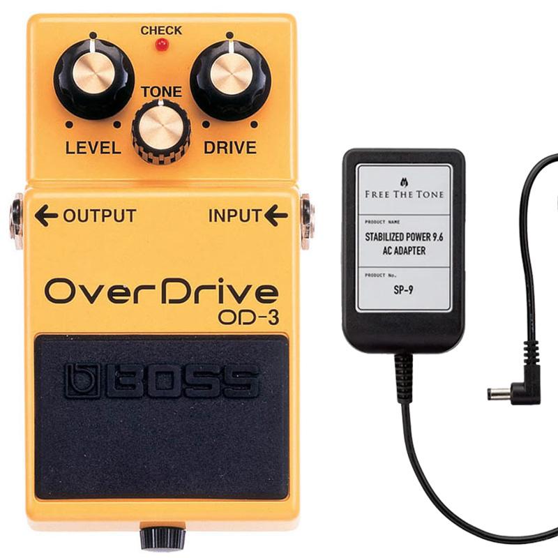 BOSS ボス OD-3 OverDrive オーバードライブ + ACアダプター FREE THE