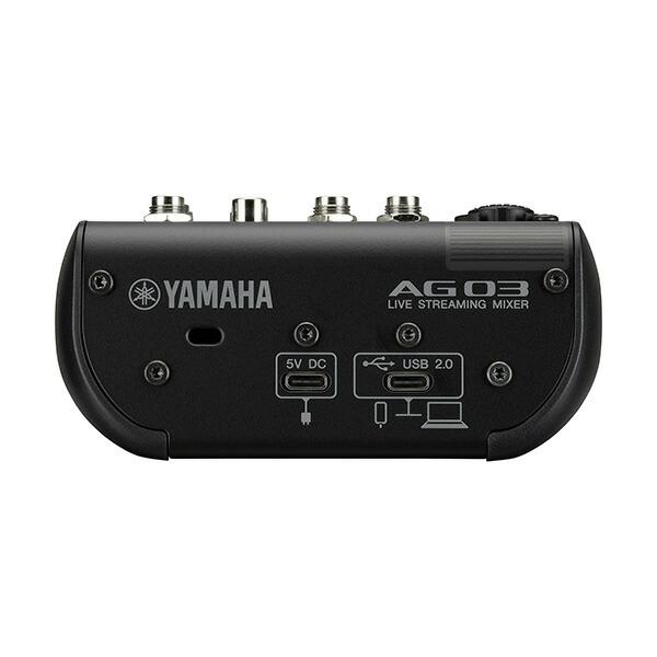 YAMAHA ミキサー AG03MK2 B(黒) + コンデンサーマイクAT2020 卓上