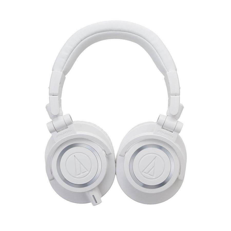 audio-technica  オーディオテクニカ ATH-M50X WH  白 モニターヘッドホン + HPM50x イヤーパッド白 + AT-HPH300 ヘッドホンハンガー + オリジナルクロス｜miki-shop｜04