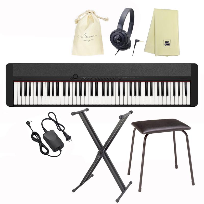 CASIO CT-S1-76BK 【X型スタンド、椅子(CB5)、ヘッドフォン(ATH-S100 
