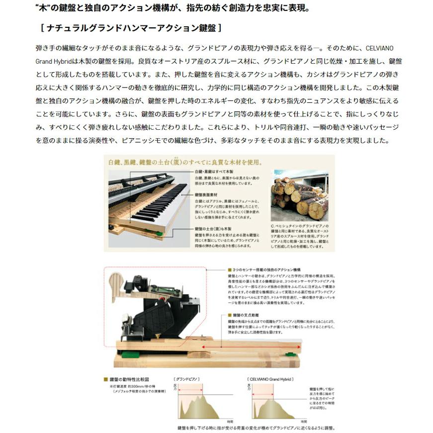 CASIO GP-510BP カシオ 電子ピアノ 木製鍵盤 3年保証 ヘッドフォン 高低椅子付属 【配送設置無料(沖縄・離島納品不可)】_6
