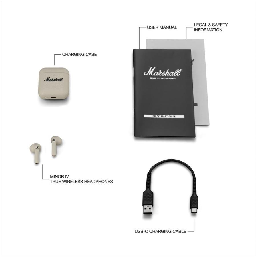 マーシャル イヤホン Minor4 Cream ホワイト Marshall ワイヤレス