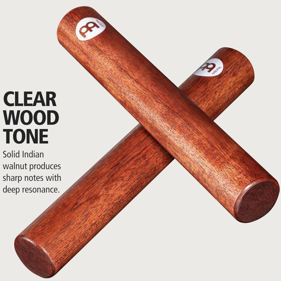 Claves In Legno Nino Percussion - Confezione Da 6 Paia Colorate, Strumento Musicale Per Bambini E Scuole