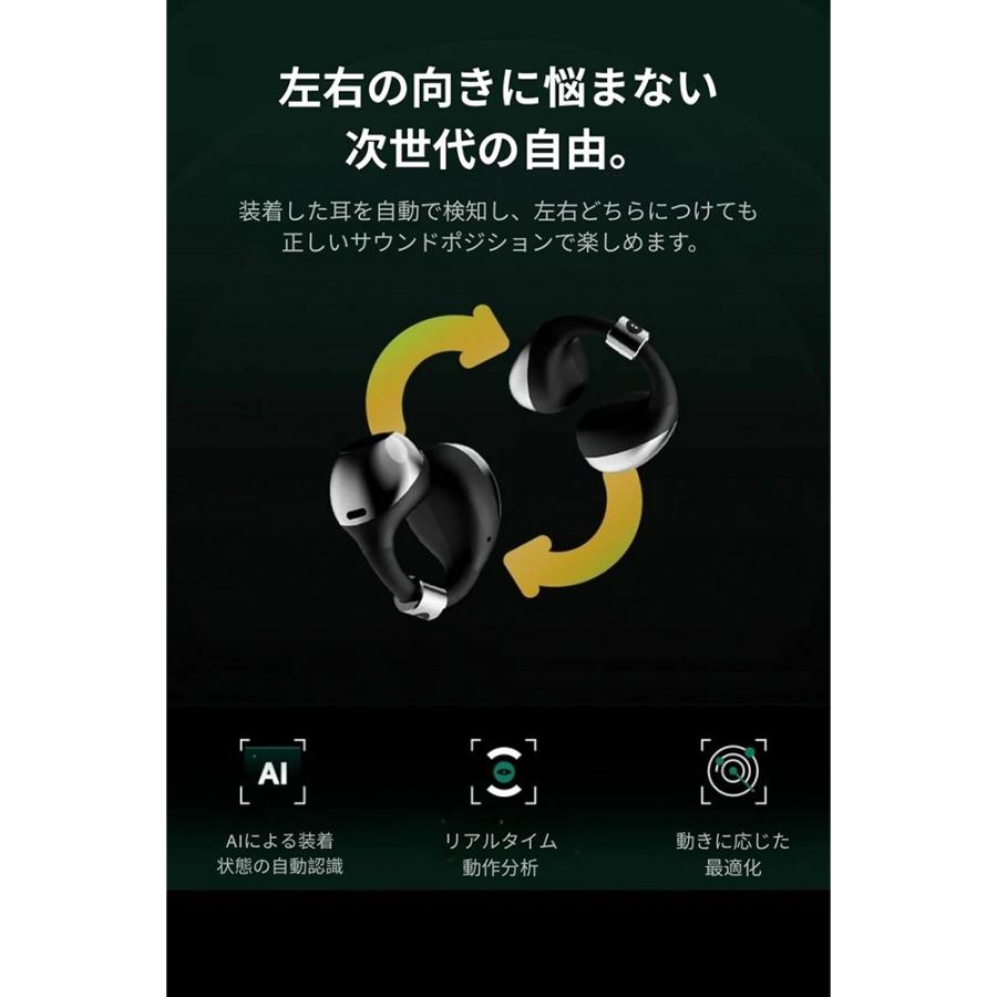 BUTTONS オープンイヤー ワイヤレス イヤホン CLIP (全3色) イヤカフ型