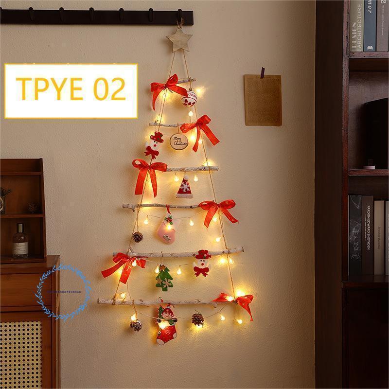 クリスマス ツリー 壁掛け LED ライト付き ウォールツリー インテリア
