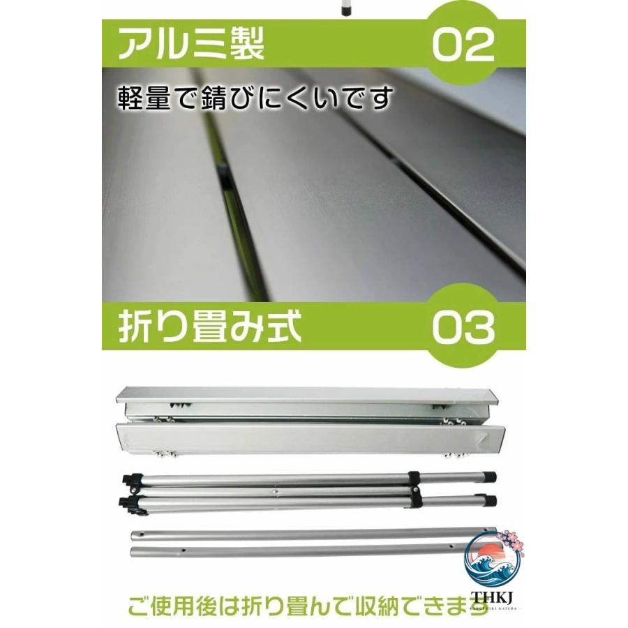 ロールテーブル キャンプテーブル アウトドアテーブル 折り畳み式 軽量 収納袋付き THKJ アルミ製 アウトドア ピクニック ハイキング バーベキュー BBQ ad130 | ブランド登録なし | 03