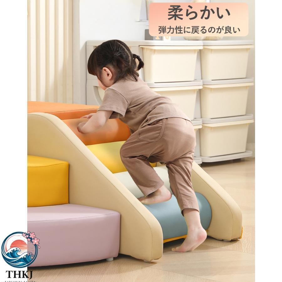 ソフトブロック プレイマット 自由に組み合わせ 滑り台 クッション アスレチック THKJ おもちゃ 玩具 大型遊具 室内遊具 キッズコーナー 子供 幼児 快適_5