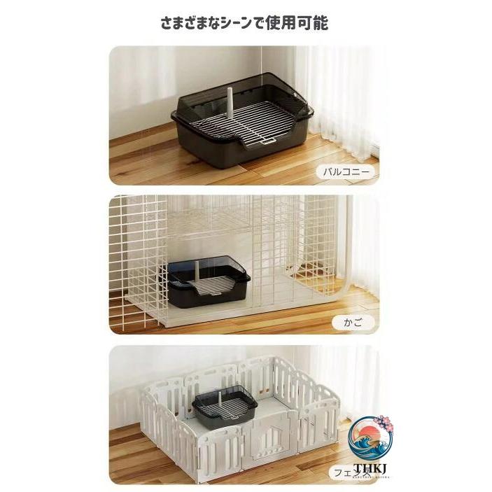 犬トイレ トレー ステップ 囲い 壁付き トイレトレーニング THKJ トイレトレーナー 犬用 ペット用 洗える 小型犬 使いやすい 快適 おすすめ 人気 便利グッズの画像
