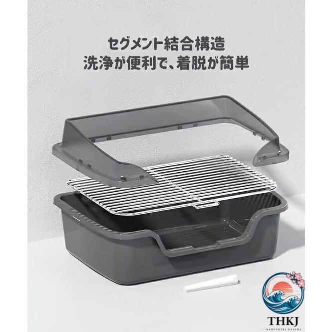 犬トイレ トレー ステップ 囲い 壁付き トイレトレーニング THKJ トイレトレーナー 犬用 ペット用 洗える 小型犬 使いやすい 快適 おすすめ 人気 便利グッズの画像