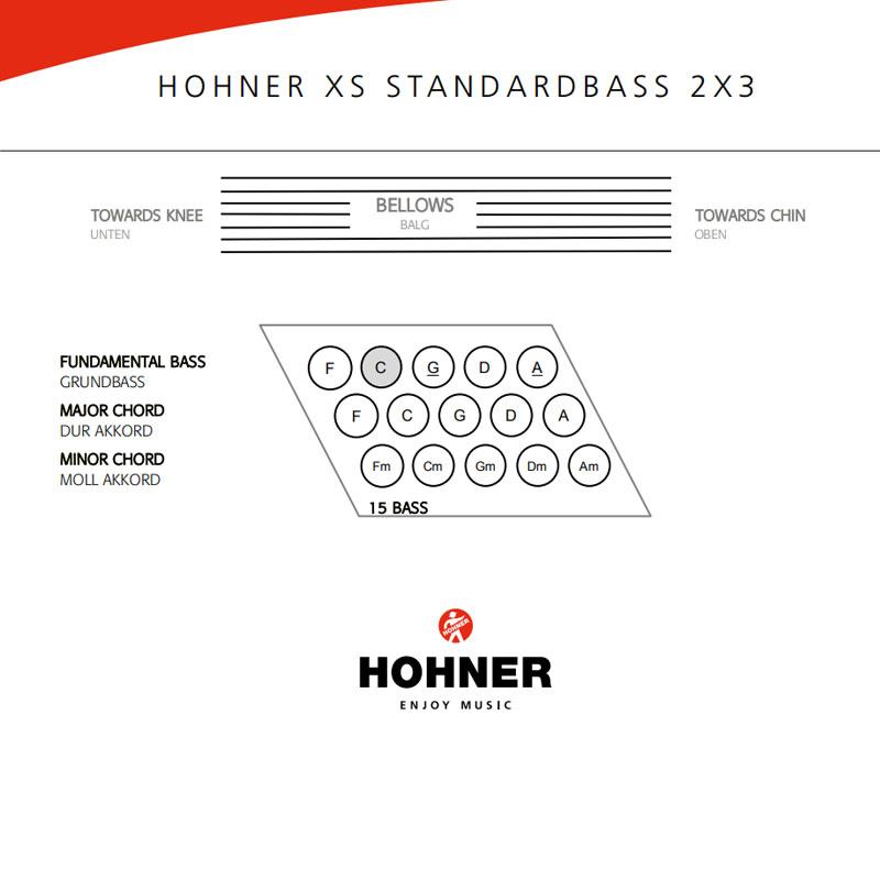 HOHNER XS ハンディ アコーディオン ダークグレー \u0026 ホワイト ボタンキー 21ボタン 小型 ホーナー クリーニングクロスプレゼント 【取り寄せ商品】_2