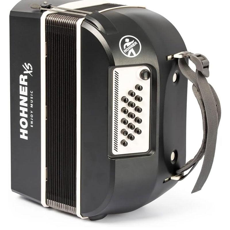 HOHNER XS ハンディ アコーディオン ダークグレー \u0026 ホワイト ボタンキー 21ボタン 小型 ホーナー クリーニングクロスプレゼント 【取り寄せ商品】_4