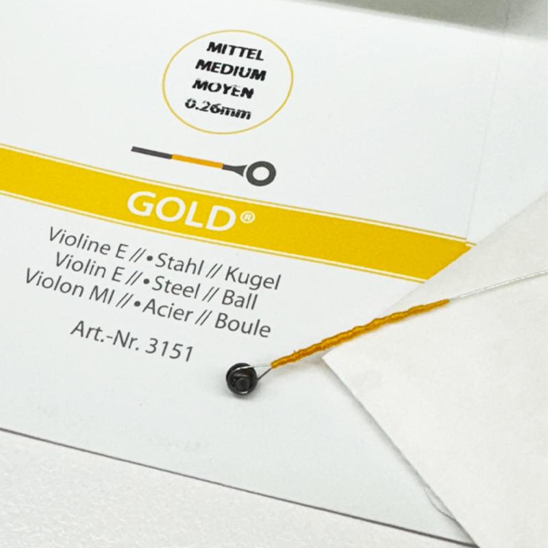 PIRASTRO GOLD / E線 #3151 スチール (ボールエンド) バイオリン 4/4