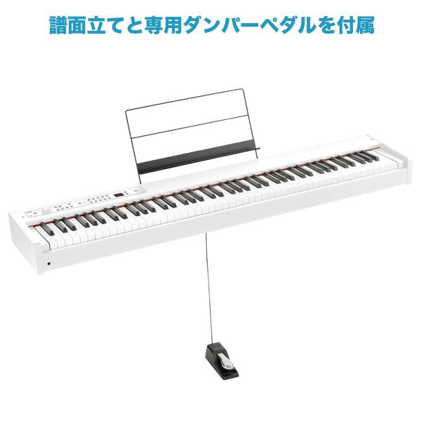 KORG D1 WH (ホワイト) 【木製専用スタンド(ST-WL)、折りたたみ