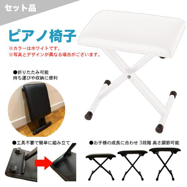 KORG D1 専用スタンド&椅子 KORG D1 WH (ホワイト) 【木製専用スタンド(ST-WL)、折りたたみ