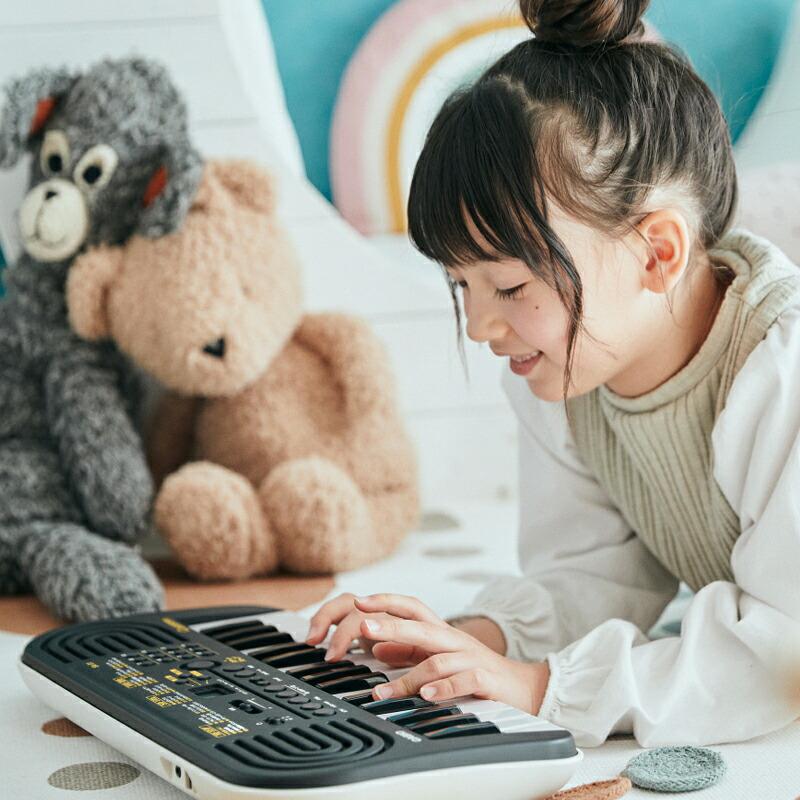 ミニ鍵盤キーボード SA-51(ブラック) + 専用ACアダプター AD-E95100LJ + ダストカバー セット カシオ【お名前ドレミシール付】 【ポピュピアノ】