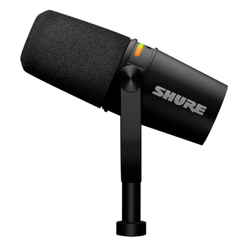 SHURE MV7 ダイナミックマイク スタンド付き SHURE ポッドキャストダイナミックマイク MV7(黒色/ヘッドフォン